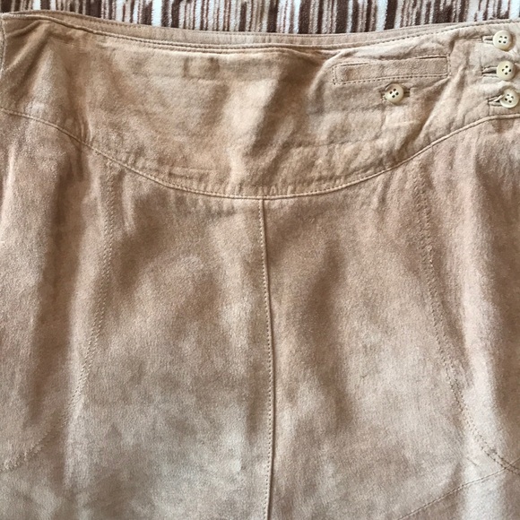 Long tan vintage prairie style suede skirt size 10 - Picture 5 of 10